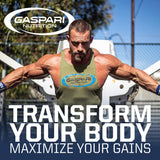 Ambiance en salle de sport avec Gaspari HMB, usage en contexte d’entraînement.