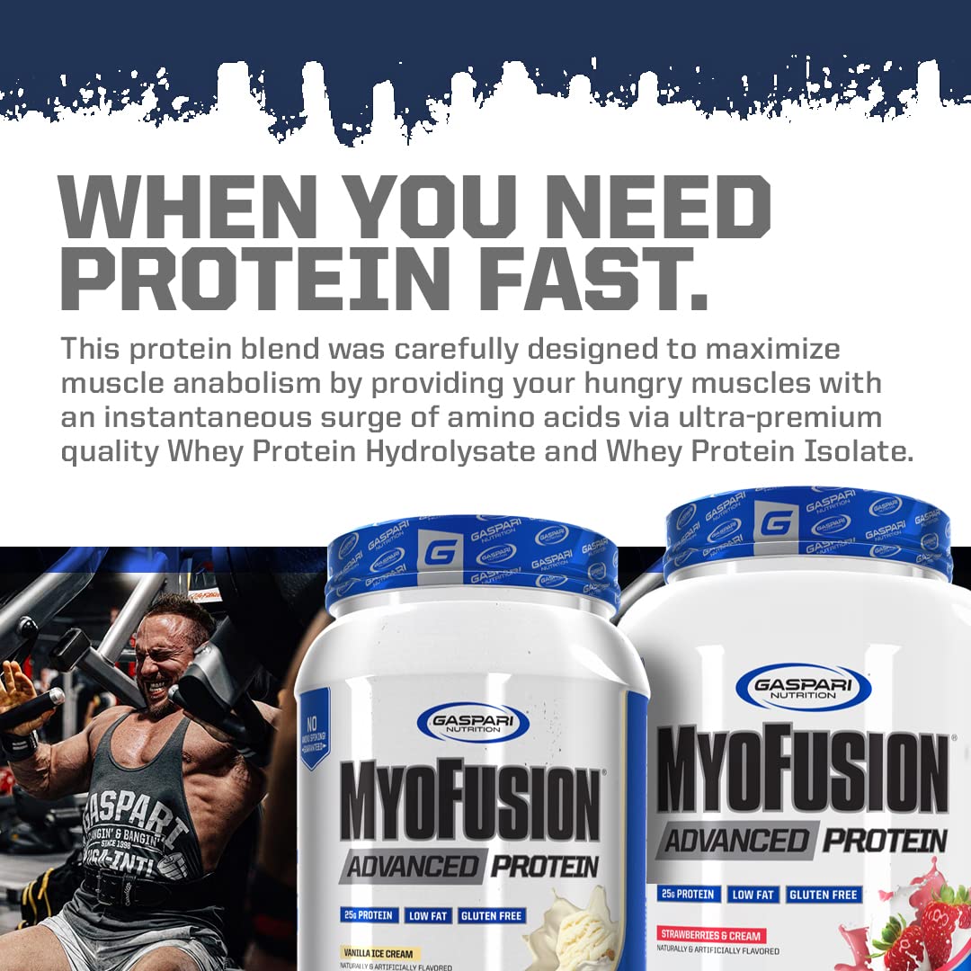 Gaspari Myofusion composition lactoserum caséine isolat, mélange polyvalent.