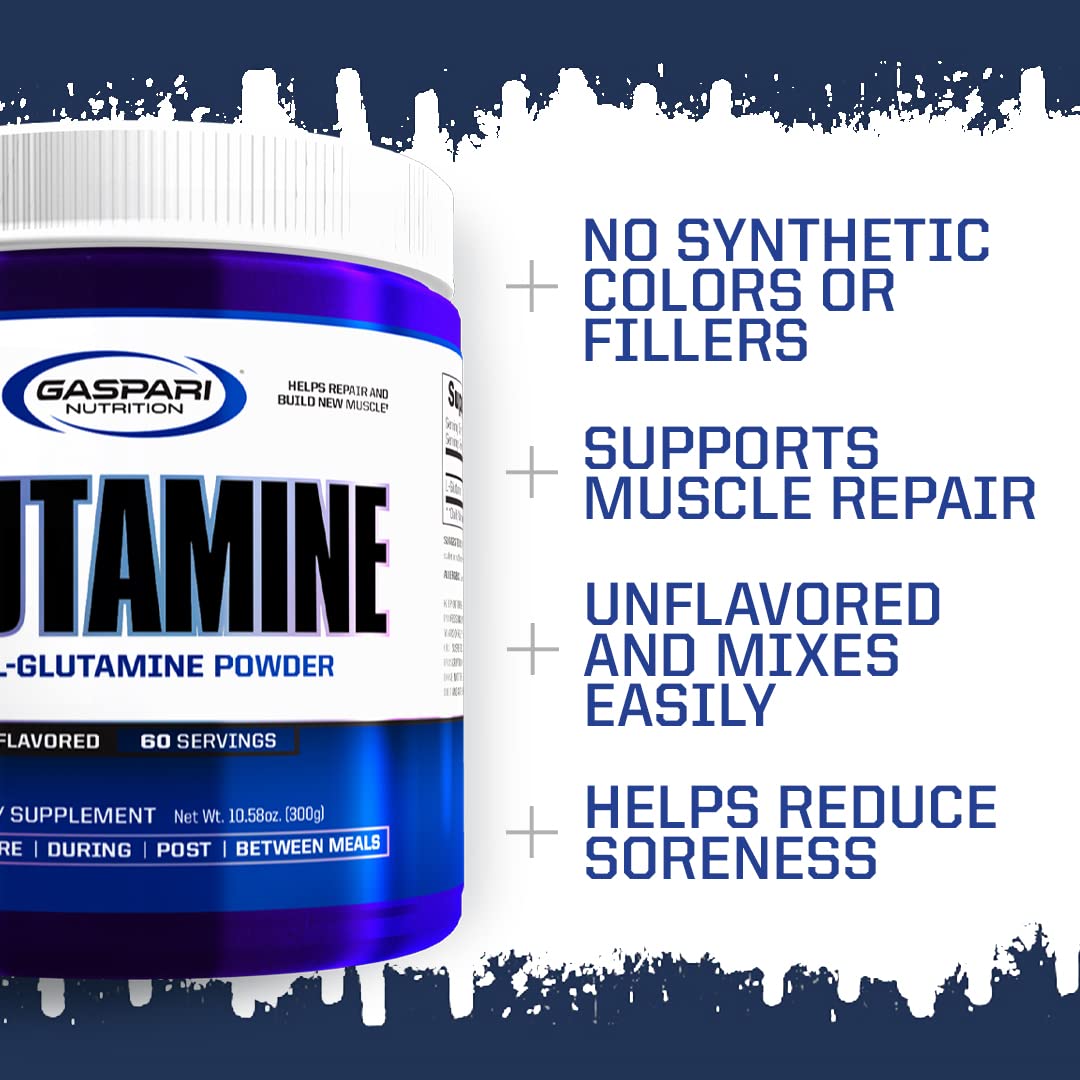 Gaspari Glutamine melange-facile sans aromes pour votre shake.