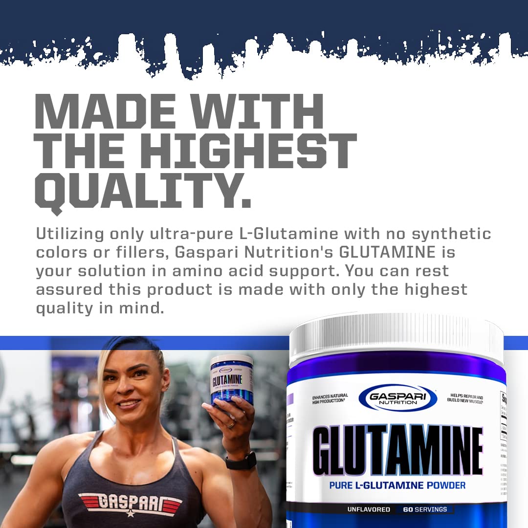 Gaspari Glutamine soutien musculaire potentiel apres l'effort.