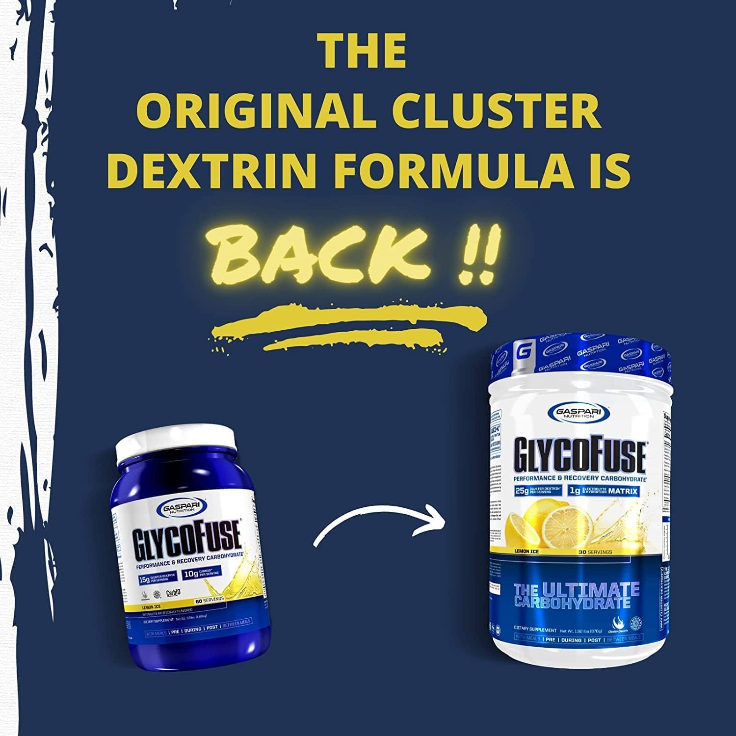 Glycofuse Gaspari Nutrition dissolution rapide dans l'eau, absorption optimisée.