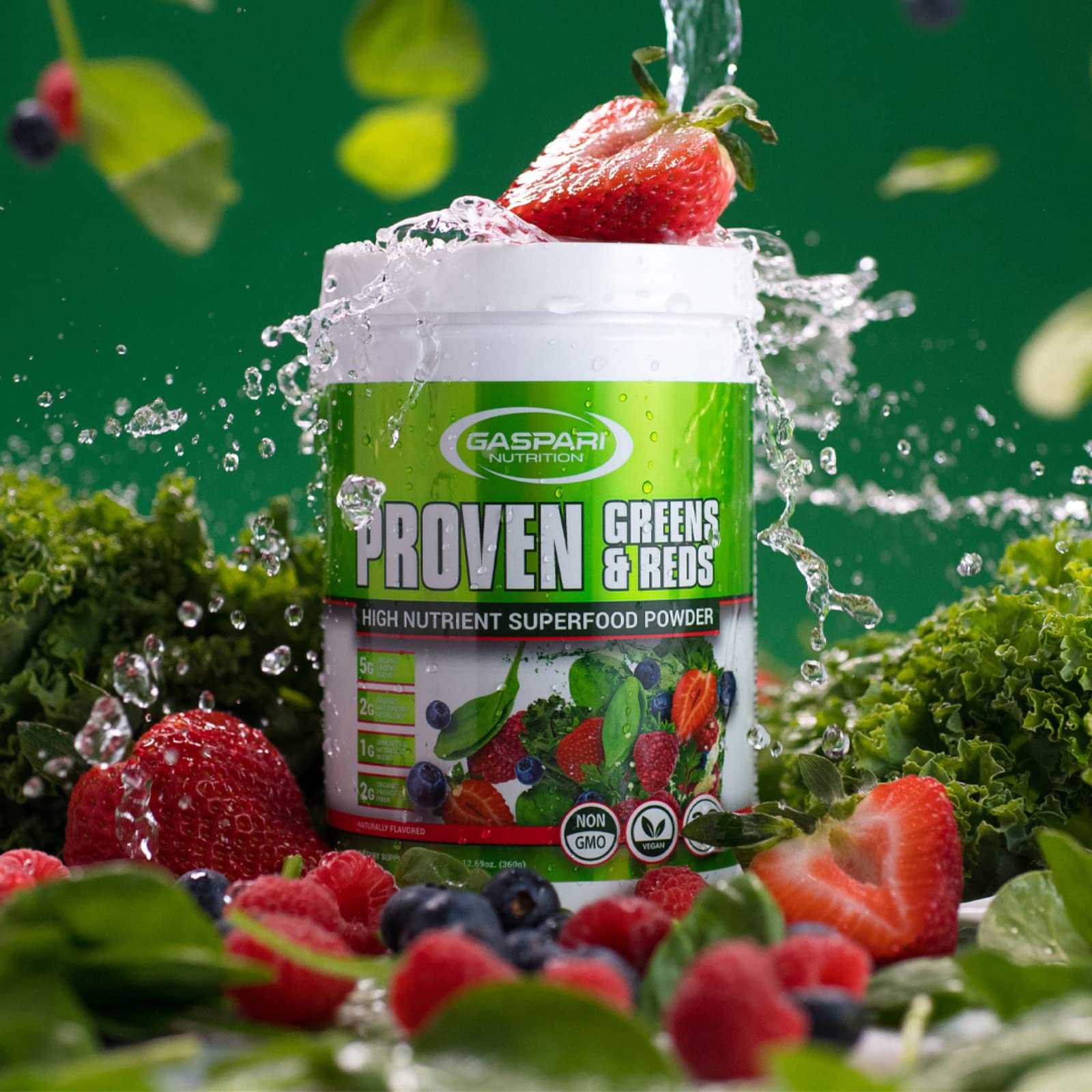 Gaspari Nutrition Greens and Reds, boisson prête à diluer: goût fruité naturel et pratique