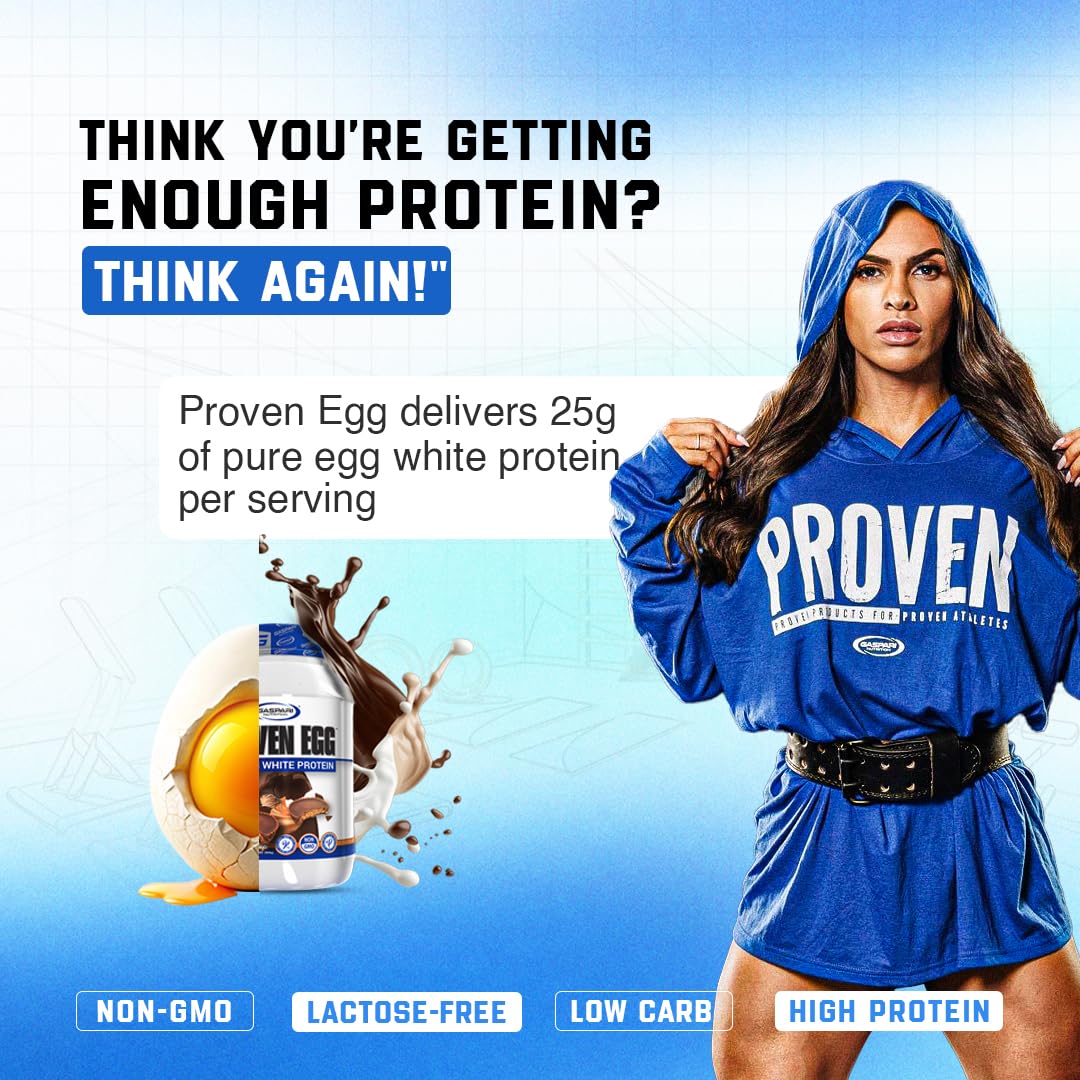 Gaspari Proven Egg sans lactose sans hormones et sans additifs.