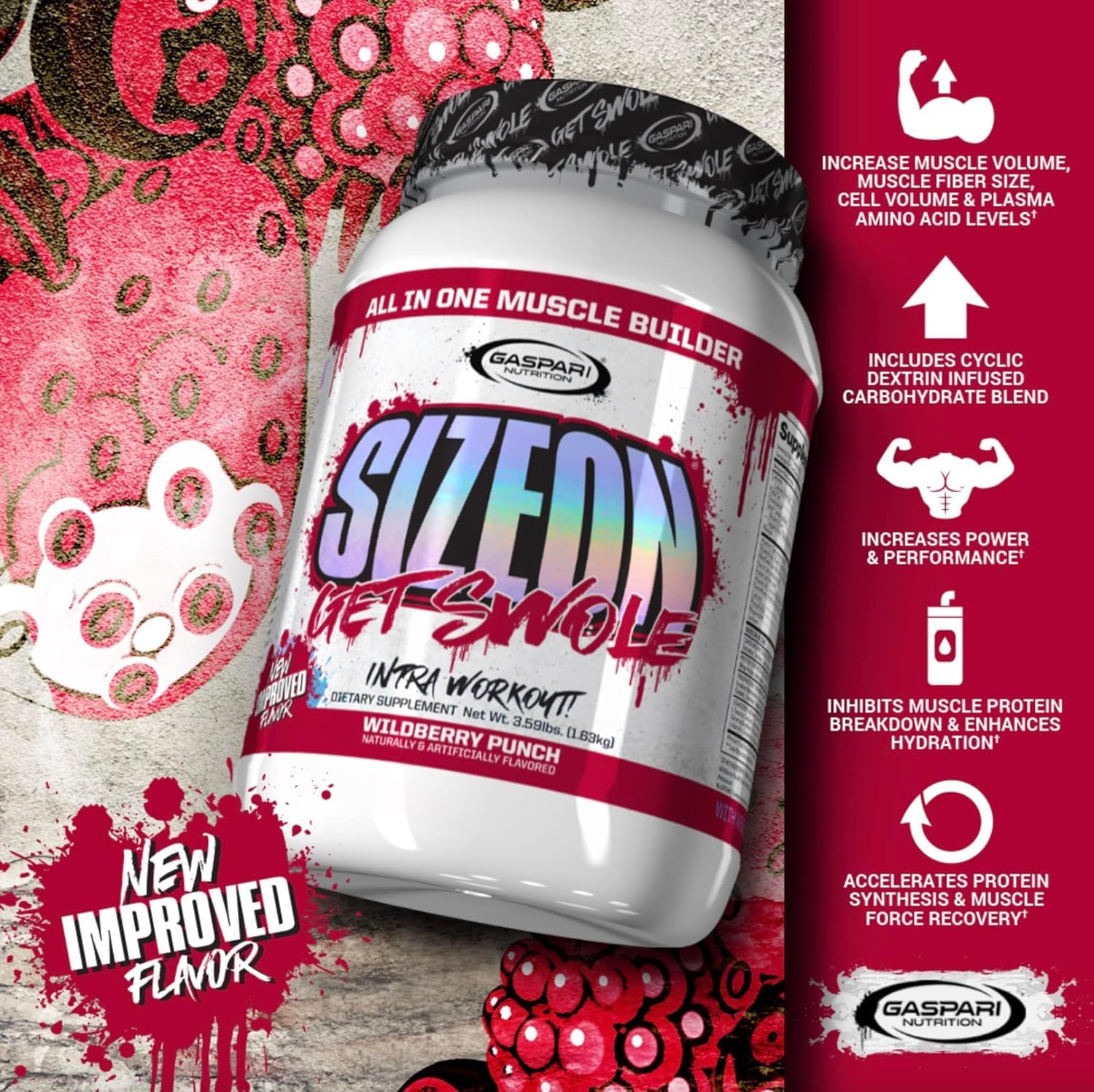 Gaspari SizeOn doseur, dose précise pour un mélange efficace.