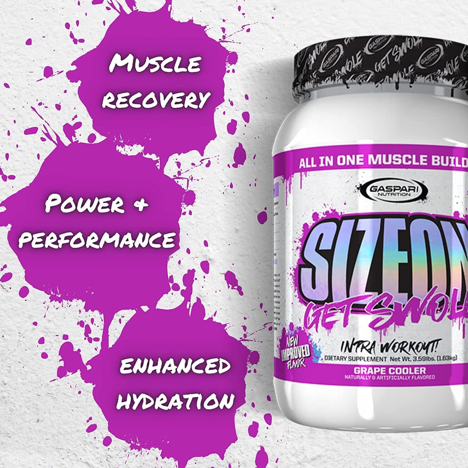 Gaspari SizeOn, shake goe2t raisin rafrae5chissant: mélange rapide pendant le9entraînement