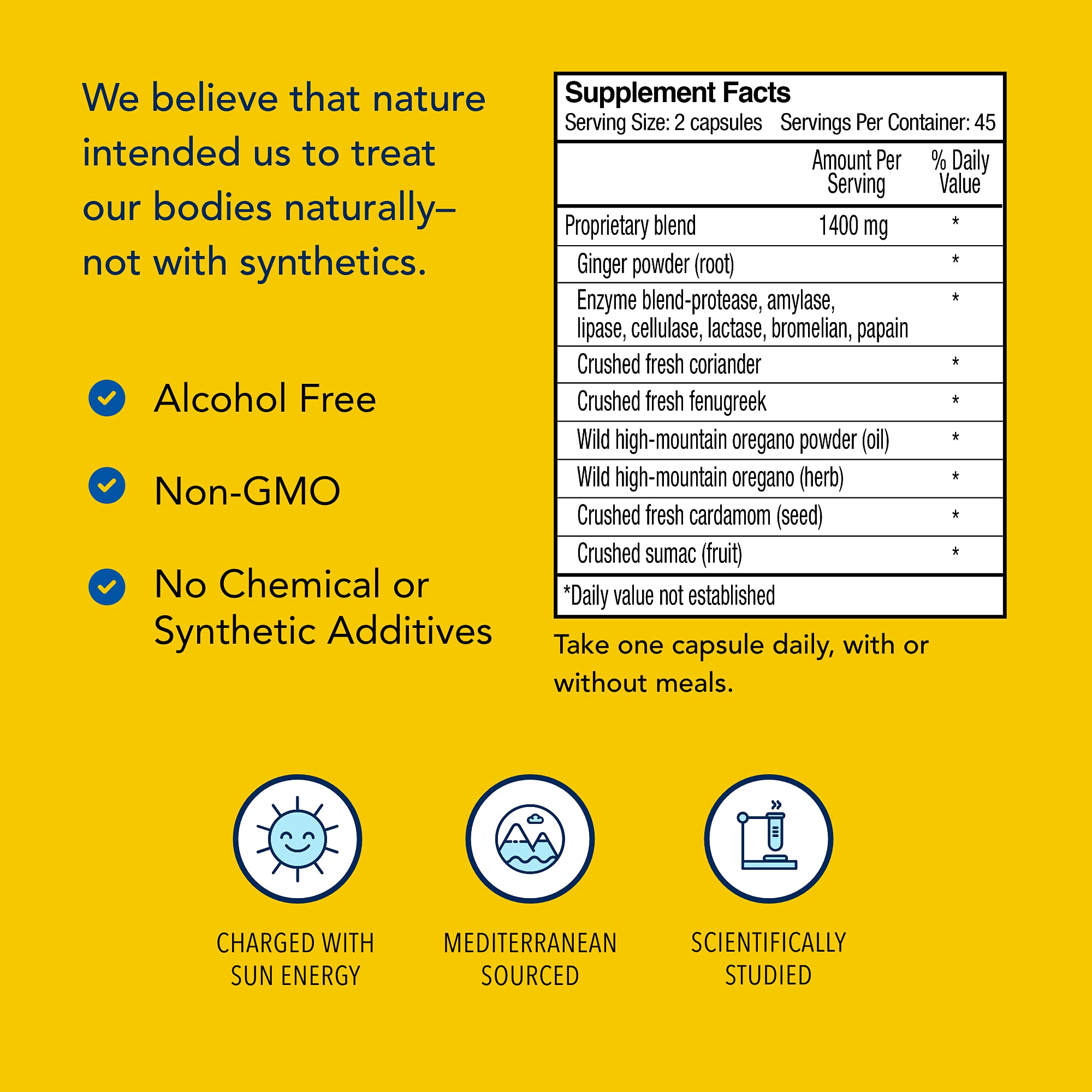 Gastronex: liste d'ingrédients complets, transparence et qualité sans additifs.