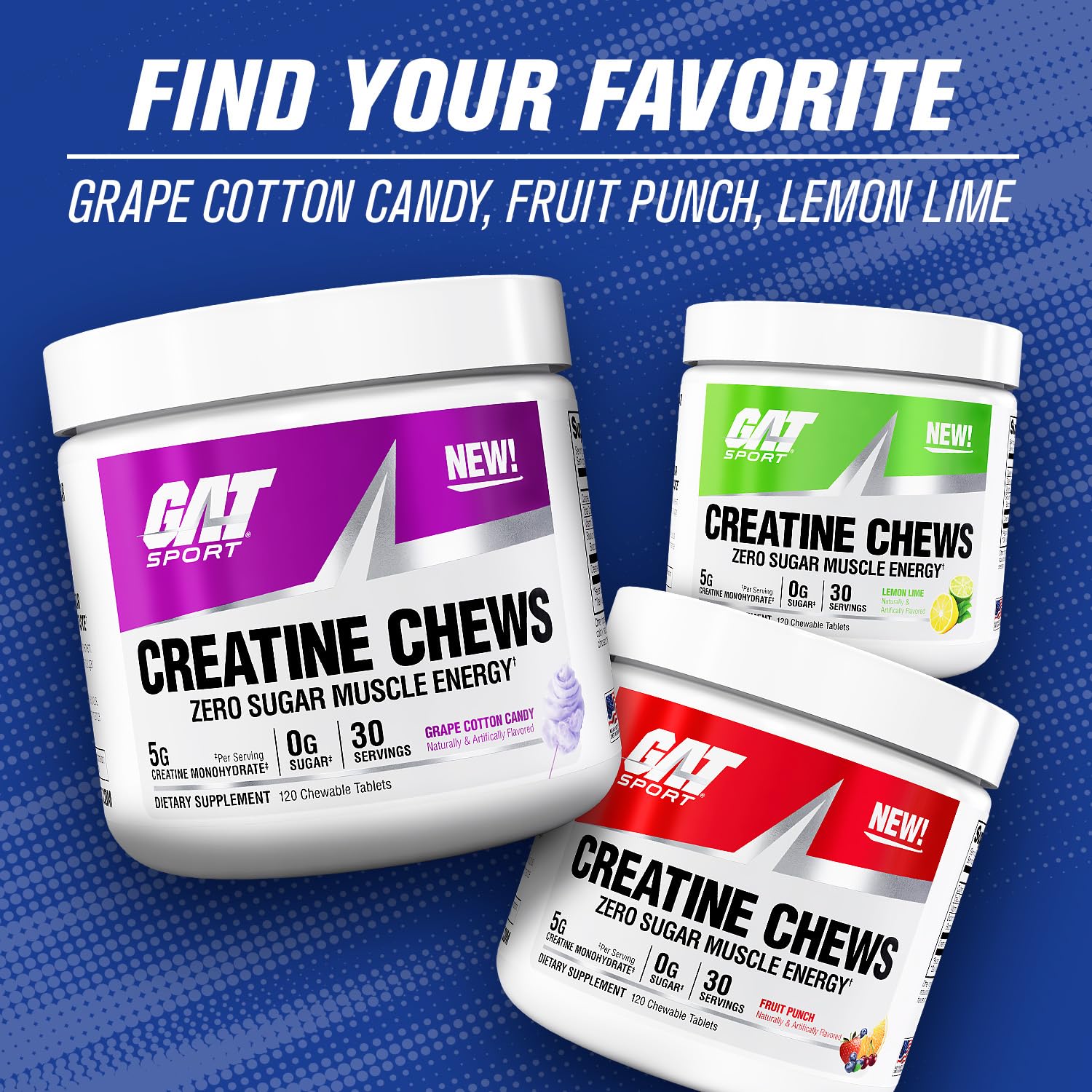 GAT SPORT Creatine Chews goût raisin-barbe-a-papa pendant l’entraînement.