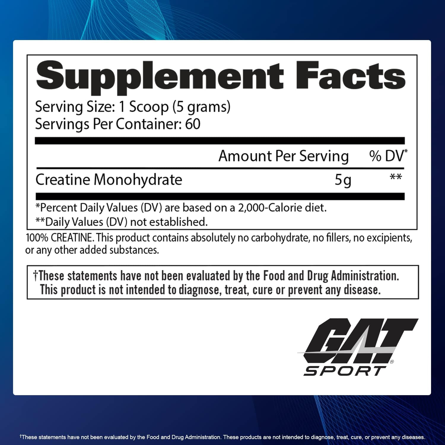GAT SPORT Créatine Monohydrate, puissance et endurance potentielles lors des séances.