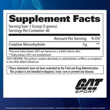 GAT SPORT Créatine Monohydrate, puissance et endurance potentielles lors des séances.