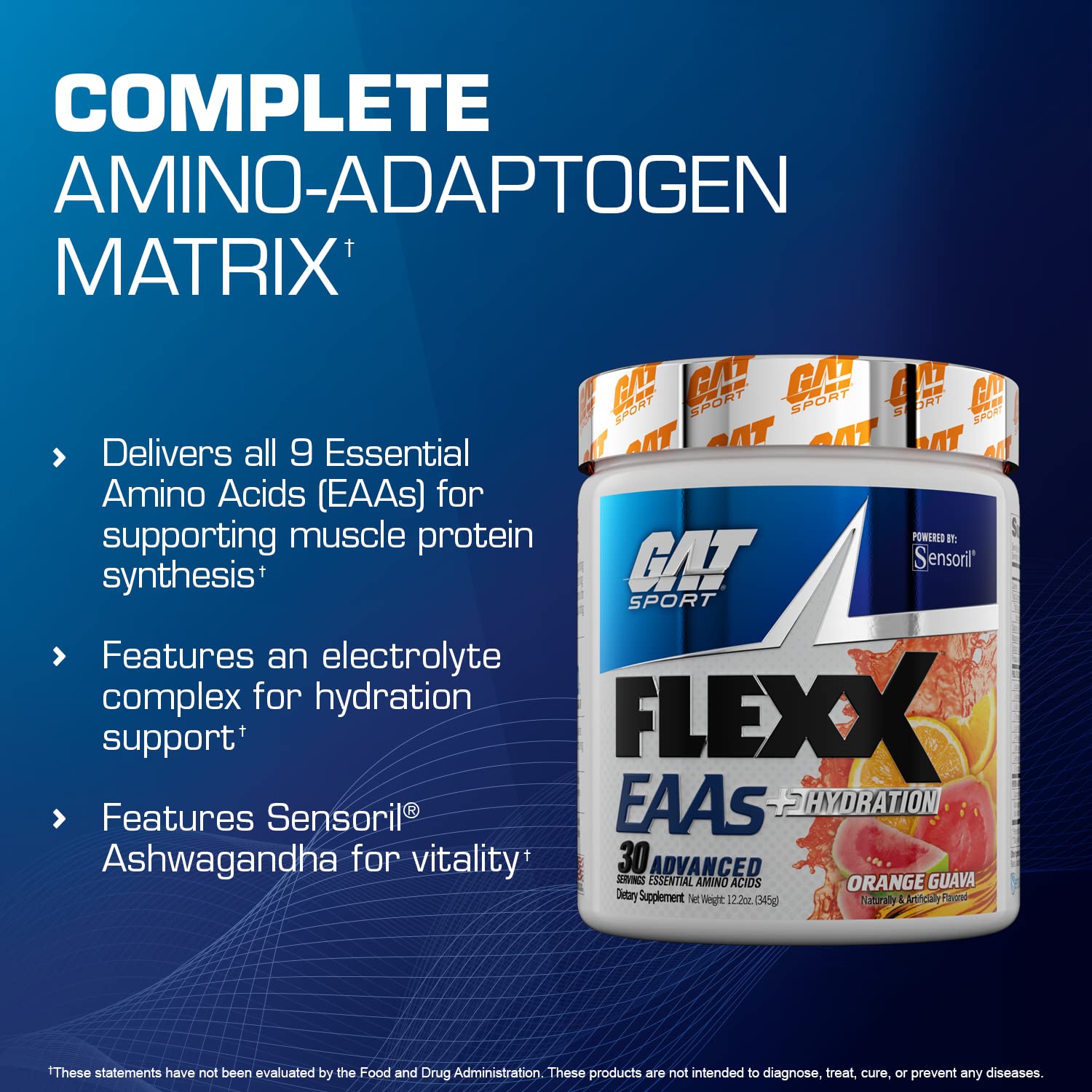 GAT SPORT Flexx EAAs - goût fraise mangue, boisson rafraîchissante et agréable