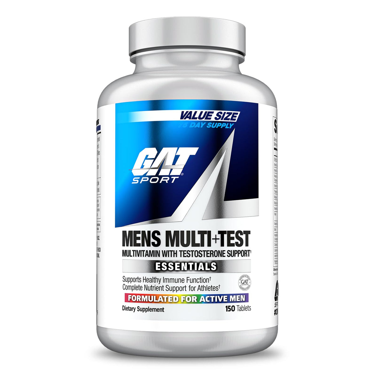 GAT SPORT Multivitamines pour hommes + Test : boîte prête à soutenir votre énergie quotidienne.