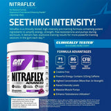 GAT SPORT Nitraflex boisson pré-entraînement, mélange facile et goût raisin.