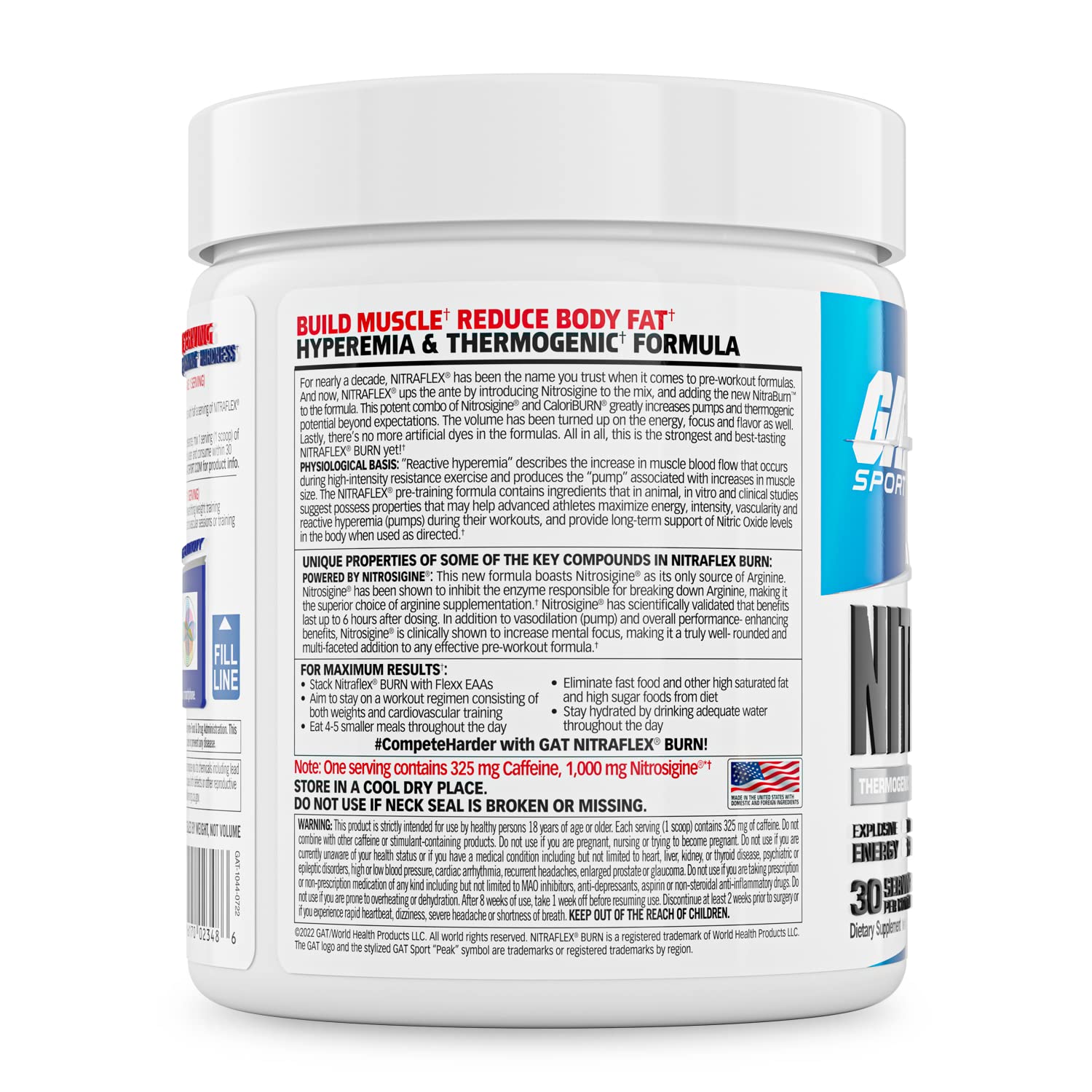 Cuillère-dose Nitraflex Burn indiquant la portion précise pour une séance efficace