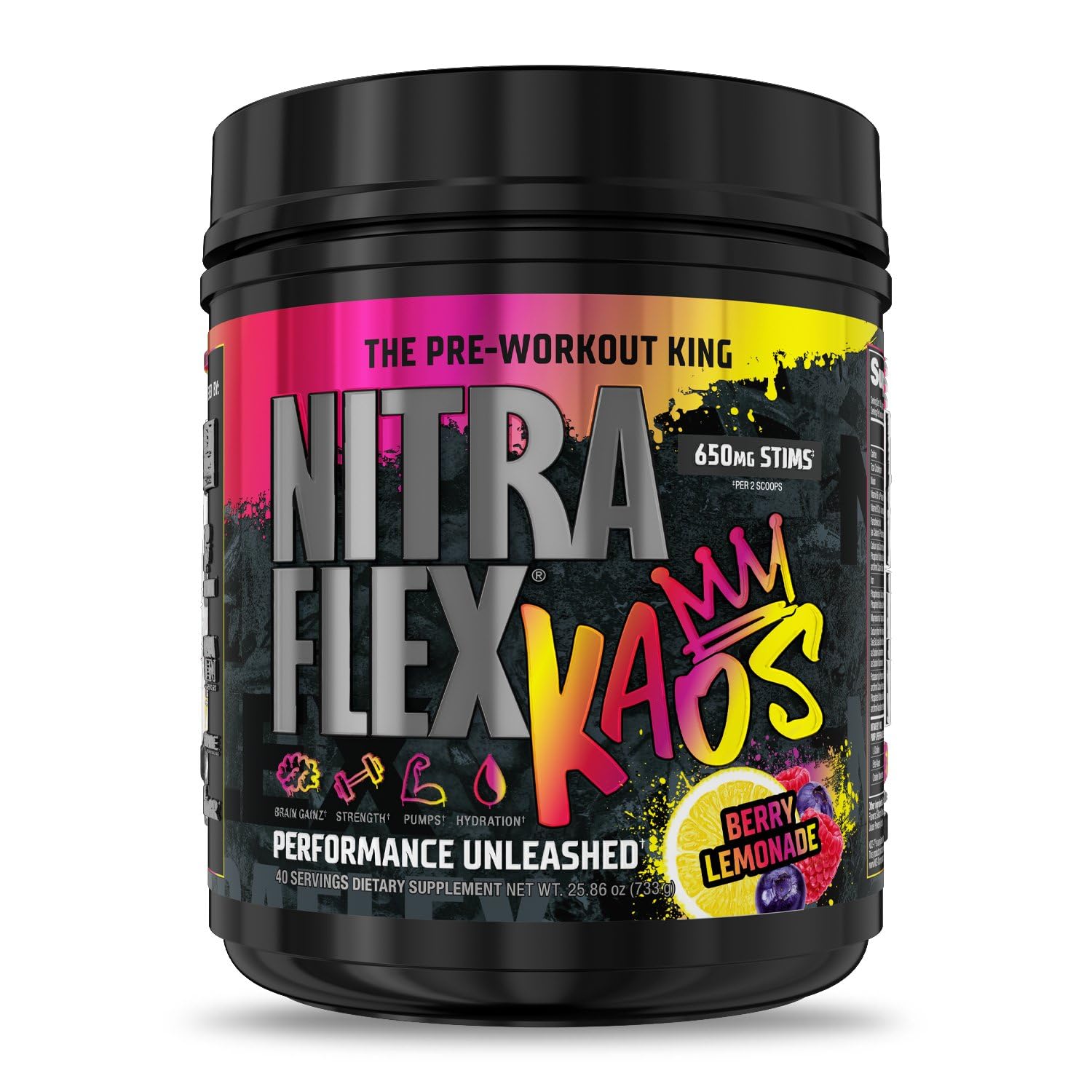 GAT SPORT Nitraflex Kaos: boite-doseur, dosage rapide avant l'entraînement.