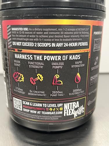 GAT SPORT Nitraflex Kaos: gobelet-mesure pour hydratation et mélange homogène.