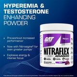 GAT SPORT Nitraflex poudre raisin, formulation pré-entraînement pour l'effort.
