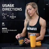 GAT SPORT Nitraflex Ultra sur l’étiquette, détails des ingrédients et usages.