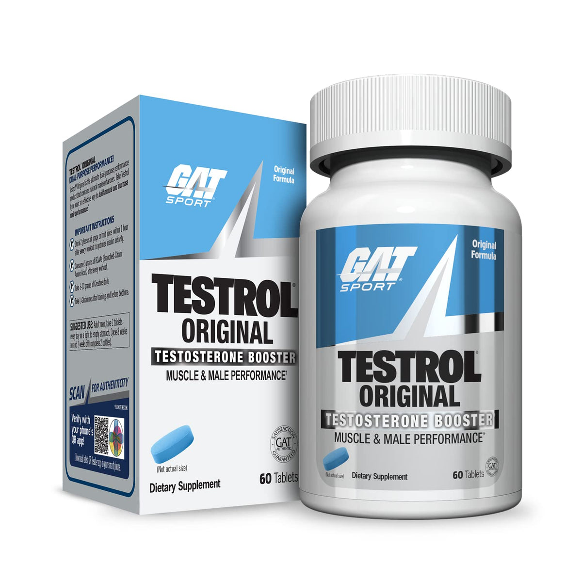 GAT SPORT Testrol – bouteille de capsules pour soutenir la vitalité masculine.
