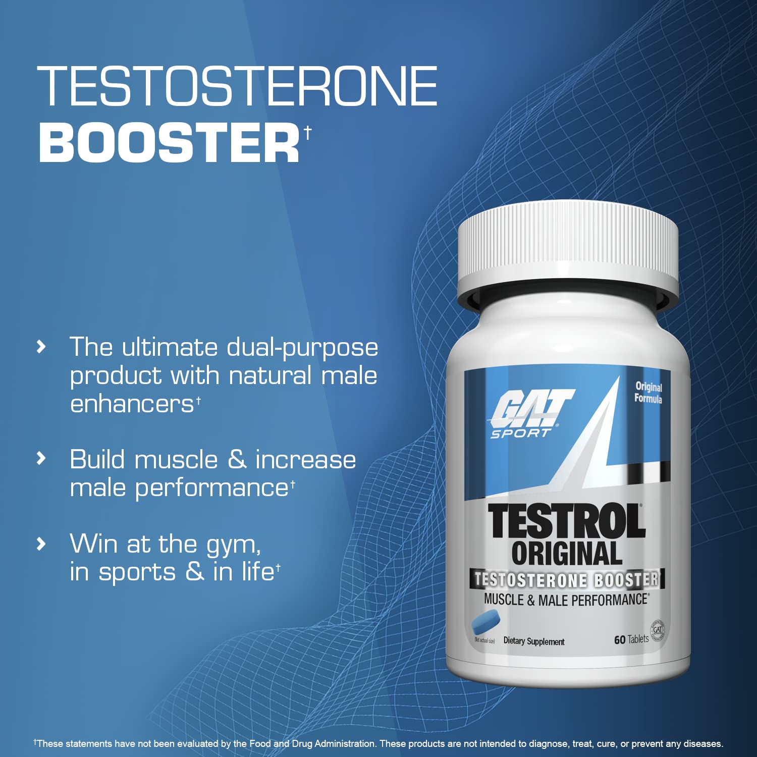 GAT SPORT Testrol – capsules à prendre quotidiennement pour énergie sportive.