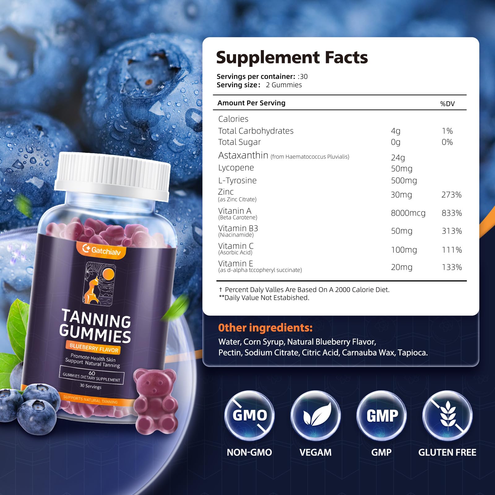 Étiquette Gatchialv Gummies: avertissements et conseils d’utilisation clairs.