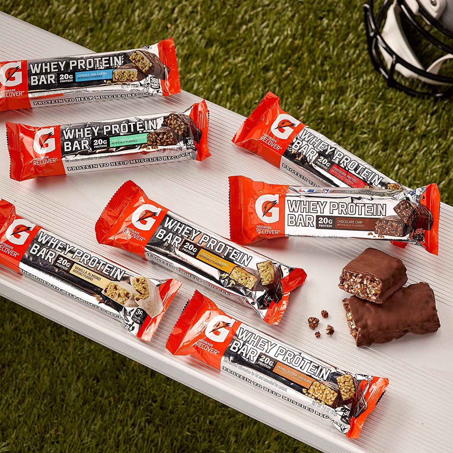 Barre de récupération Gatorade Whey pour énergie durable après séance.