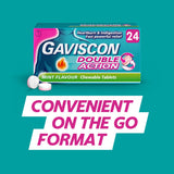 Pharmacie ou boutique en ligne, affichage clair de Gaviscon Double Action Menthe.