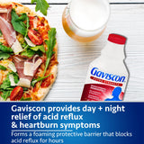 Gaviscon sans sucre, lactose et gluten, adapté à plusieurs régimes.
