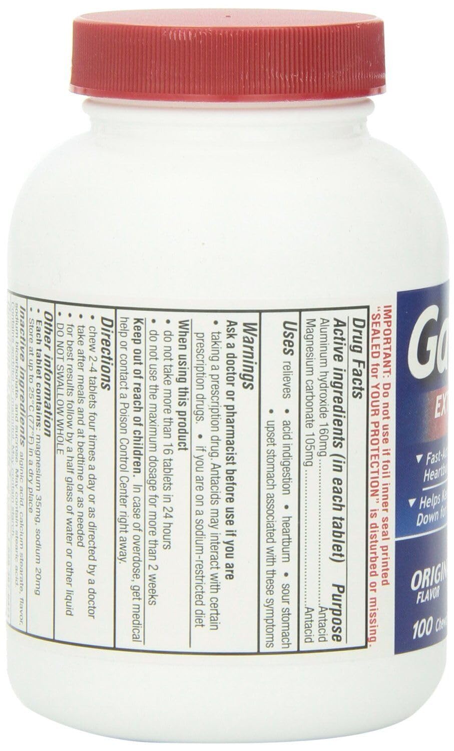 Étiquette saveur originale de Gaviscon pour un goût familier.