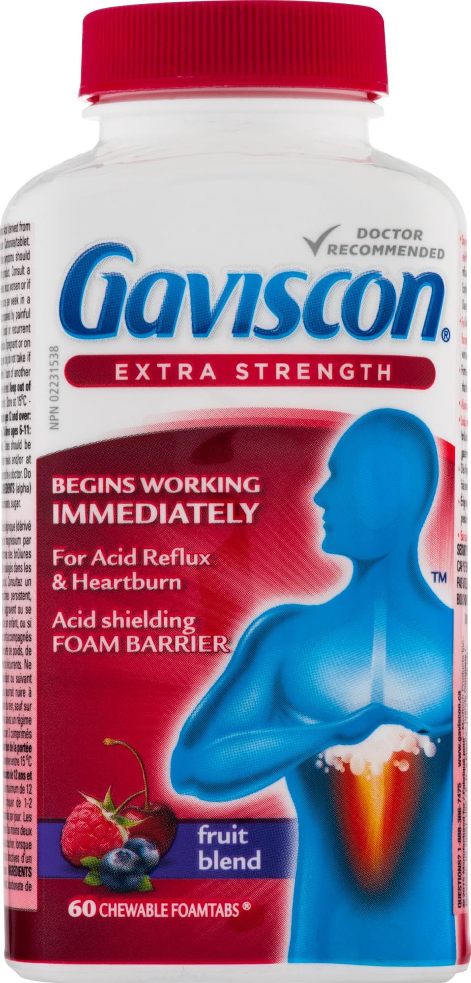 Gaviscon tablettes fruit extra-fort image emballage, soulagement rapide