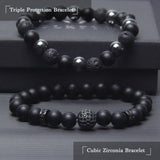 Bracelet GDLKPYHS avec hématite et perles en zircon cubique pour un look polyvalent.