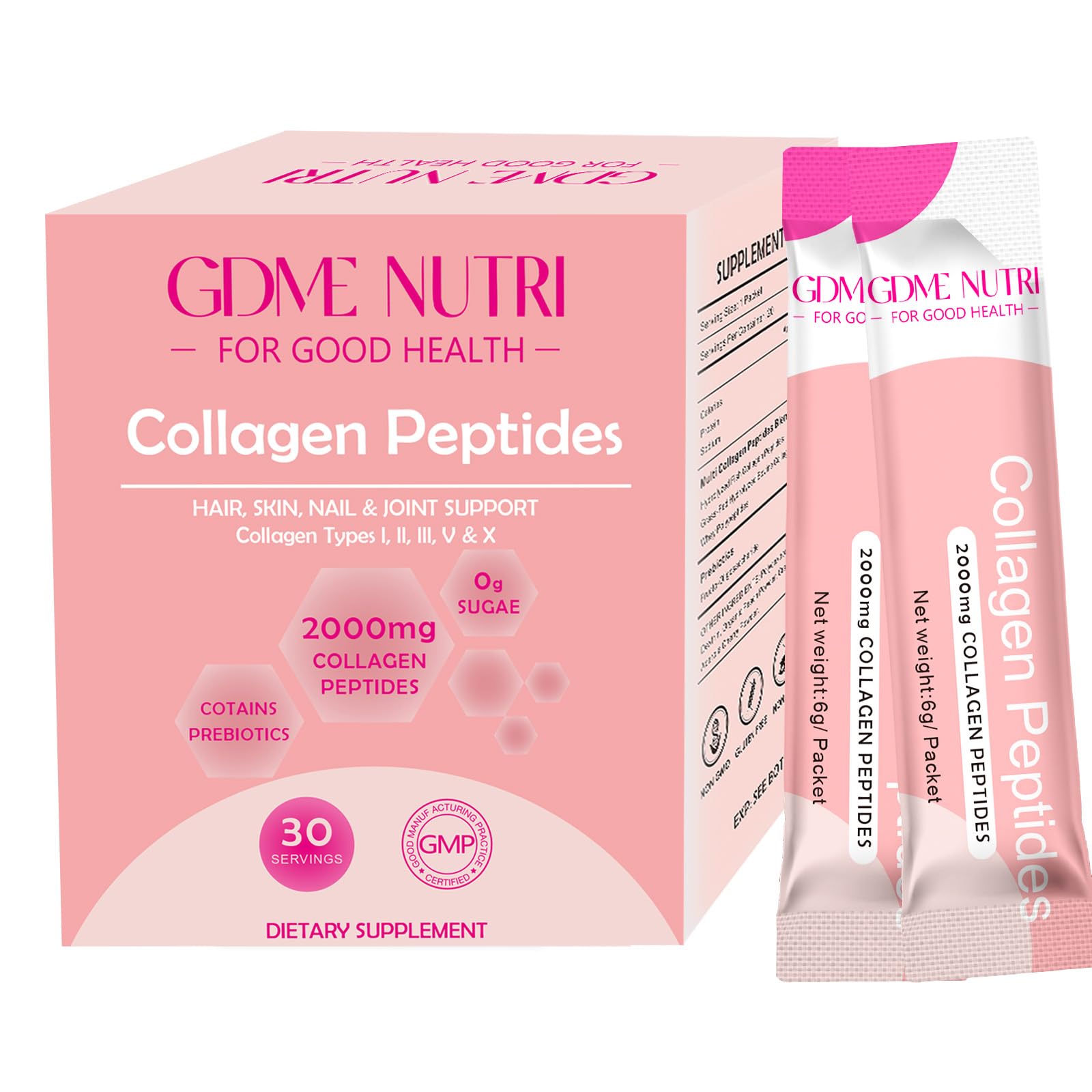 GDMENUTRI conditionnement en sachets collagene multi, pratique au quotidien.