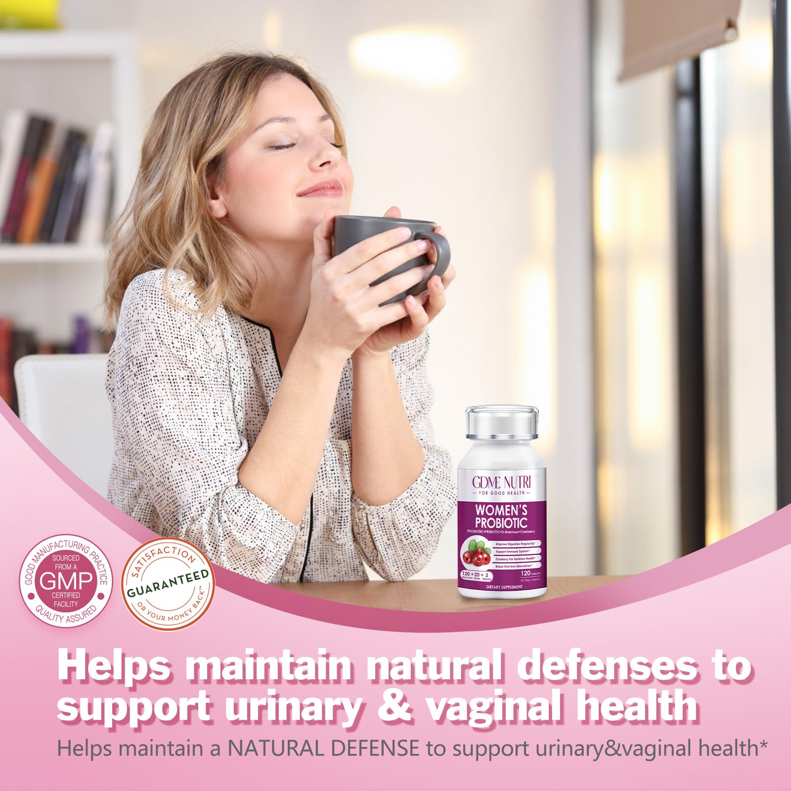 GDMENUTRI Probiotiques Femmes — formulation à 20 souches probiotiques.