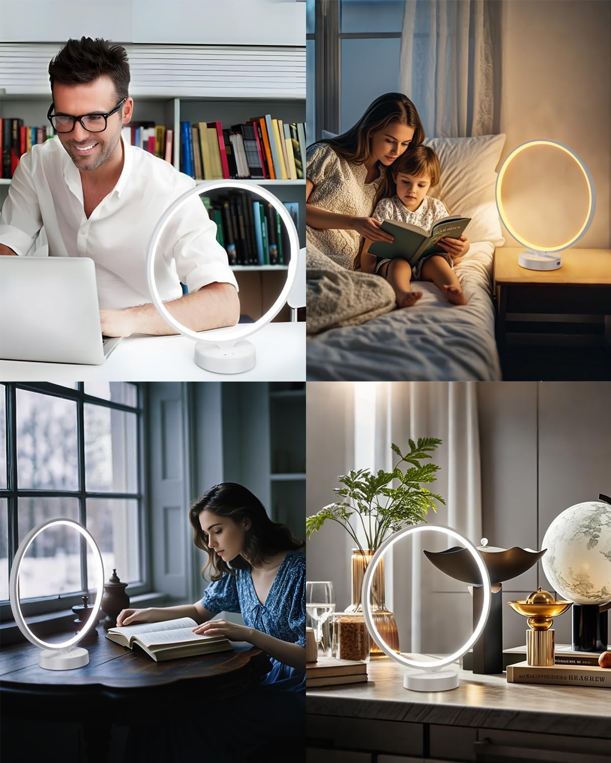 Geecent lampe luminothérapie usage domestique et bureau, design discret et efficace.