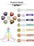 GEHECRST coeurs-pierres-chakra-sept, idéal pour grille de cristaux et ambiance zen.