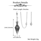 GEHECRST pendule cristal aquamarine pour équilibre lors de la méditation