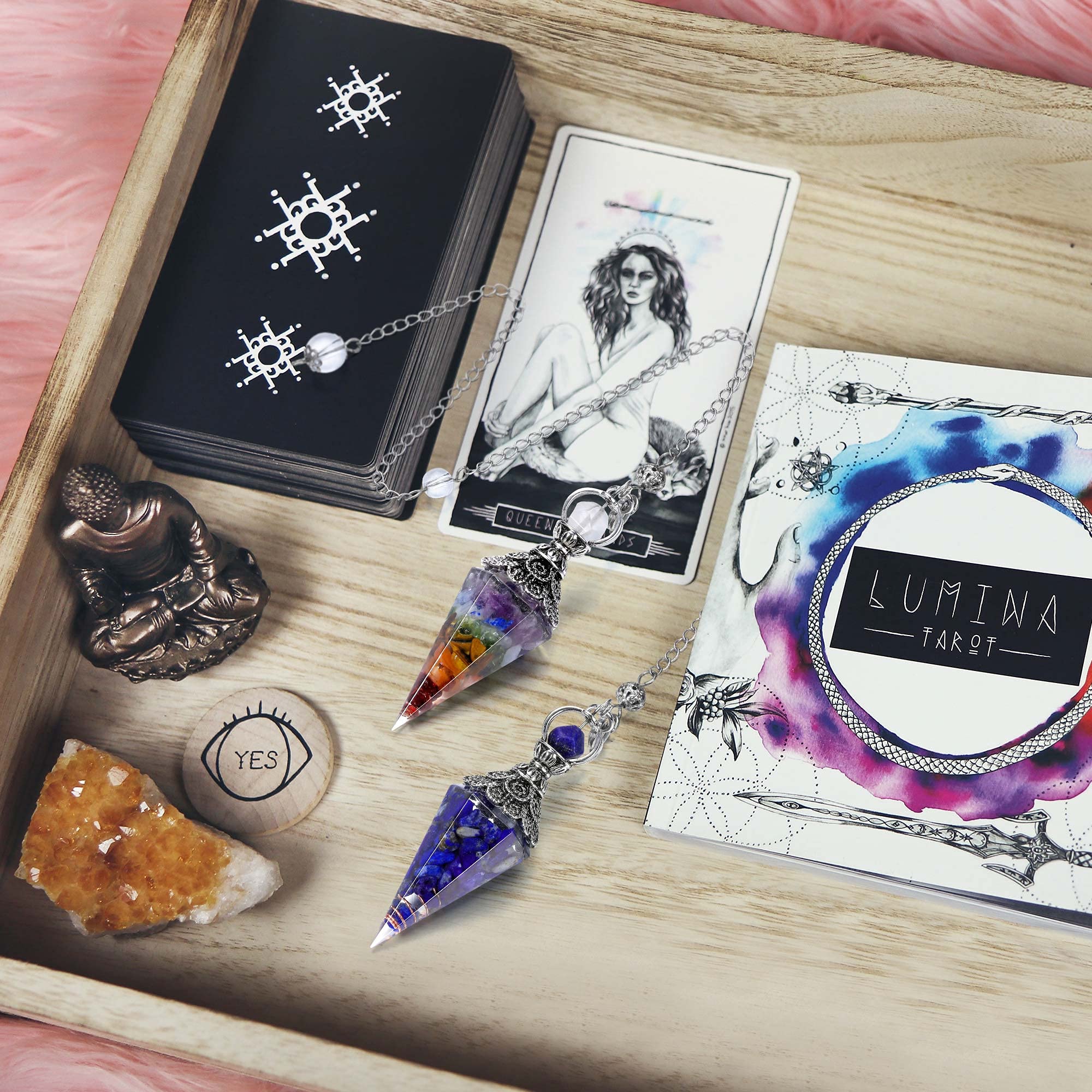 GEHECRST pendule garnet pour vitalité et intention lors d’un rituel