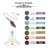 GEHECRST pendule pierres sept chakras avec Lapis Lazuli pour énergie spirituelle
