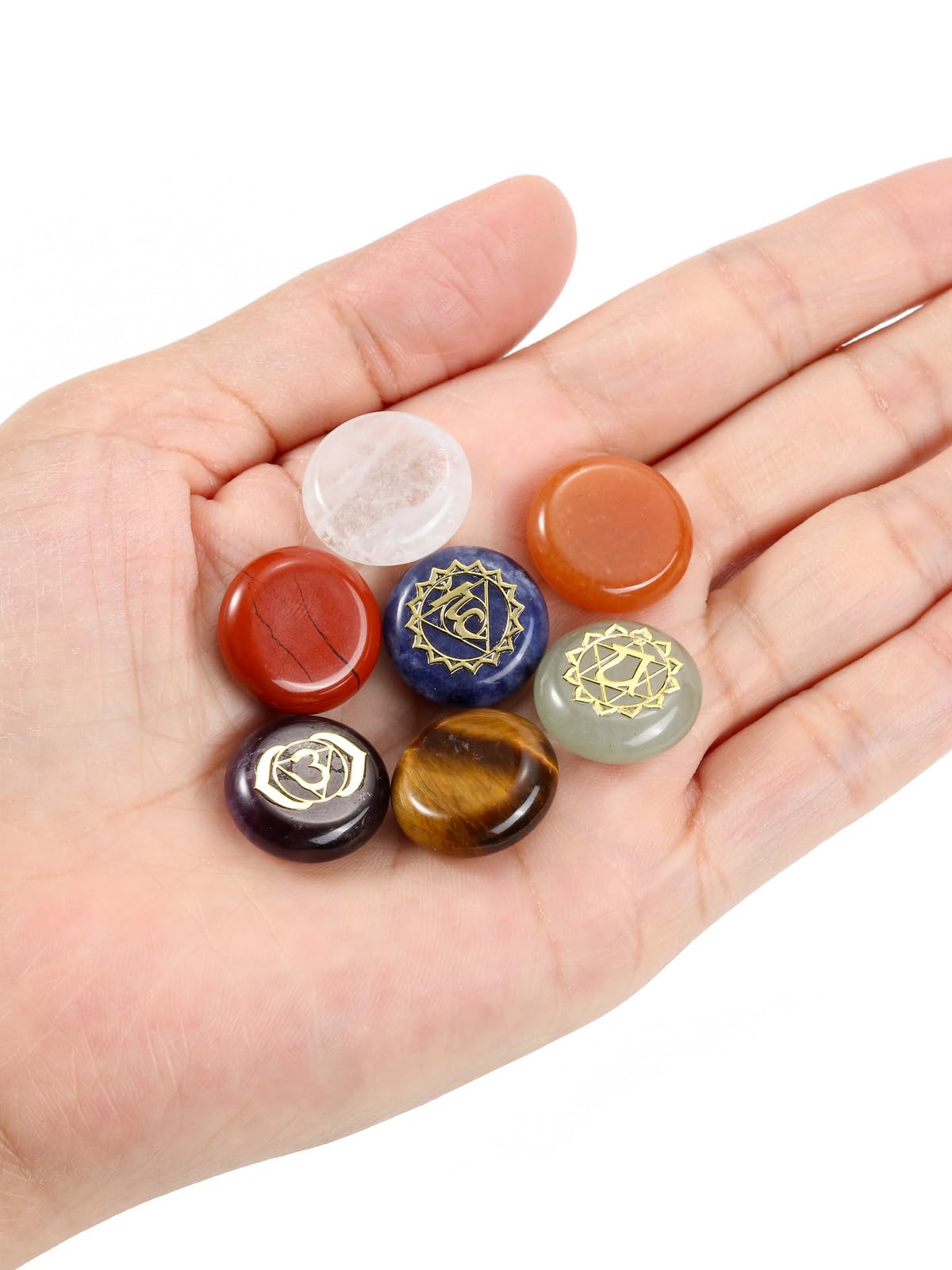 GEHECRST pierre chakra aventurine jaune polie pour vitalité et optimisme.