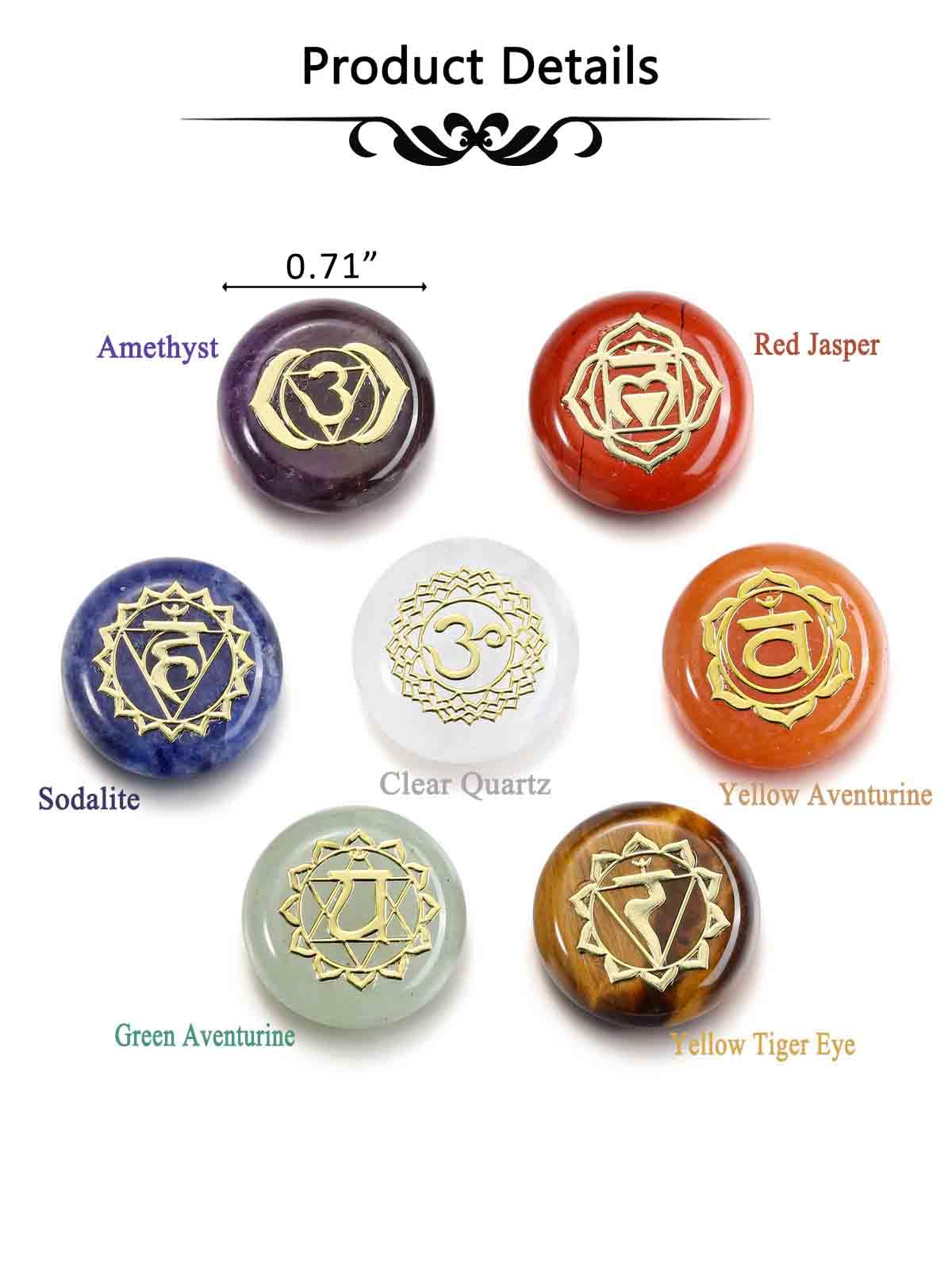 GEHECRST pierre chakra oeil-de-tigre polie pour protection et courage.