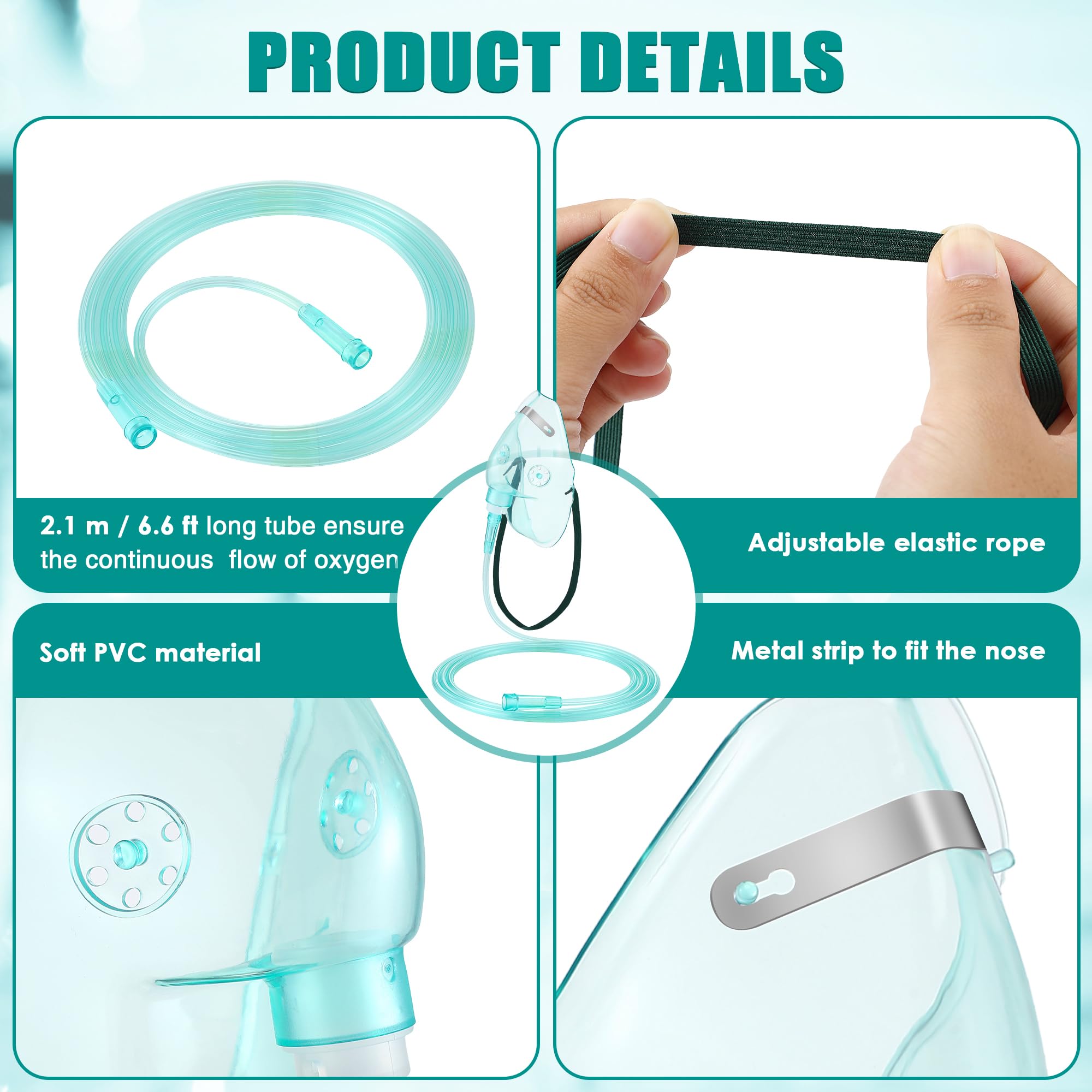Geiserailie clip nasal malléable, réglage précis du profil nasal.