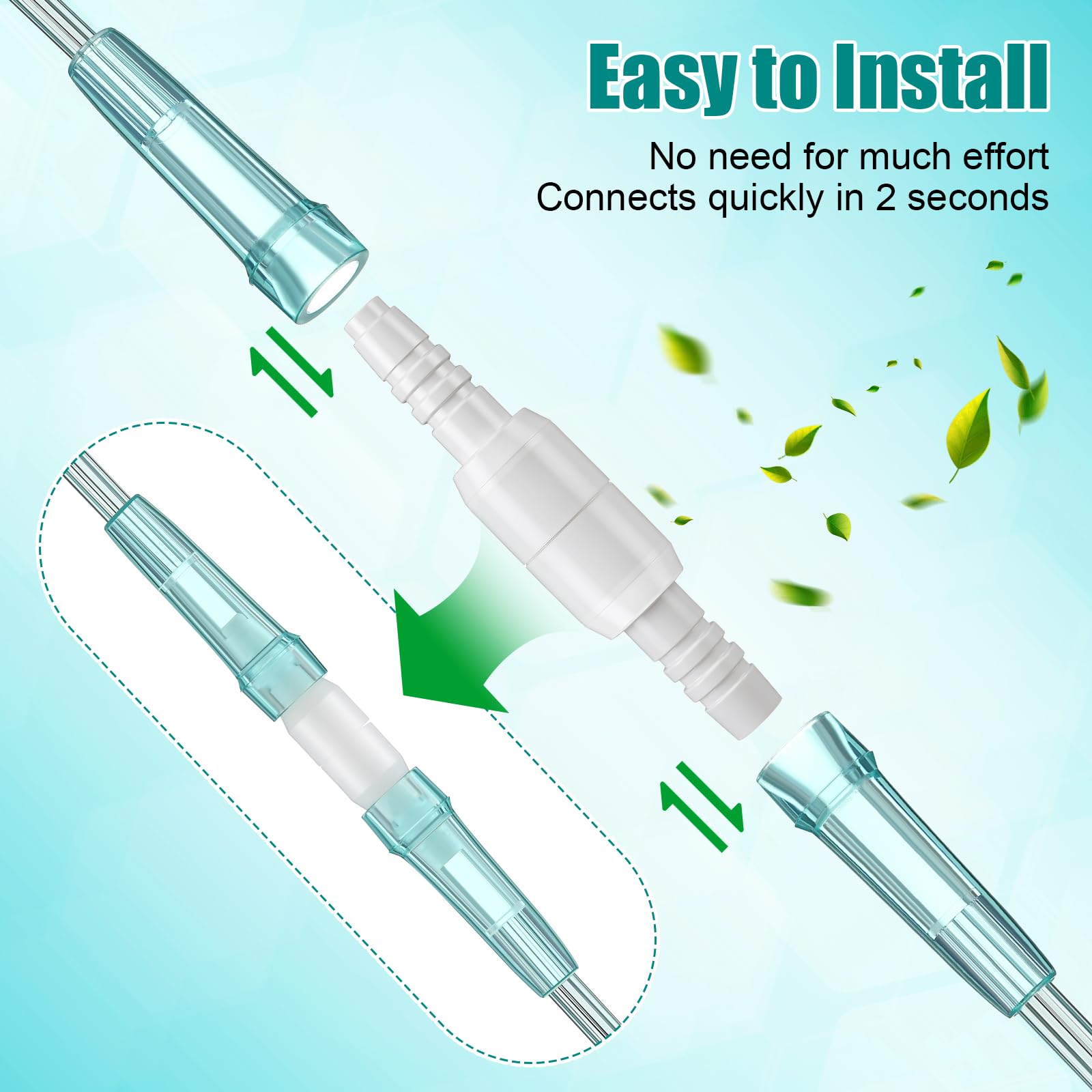 Geiserailie connecteur tube durable et réutilisable pour oxygène domestique