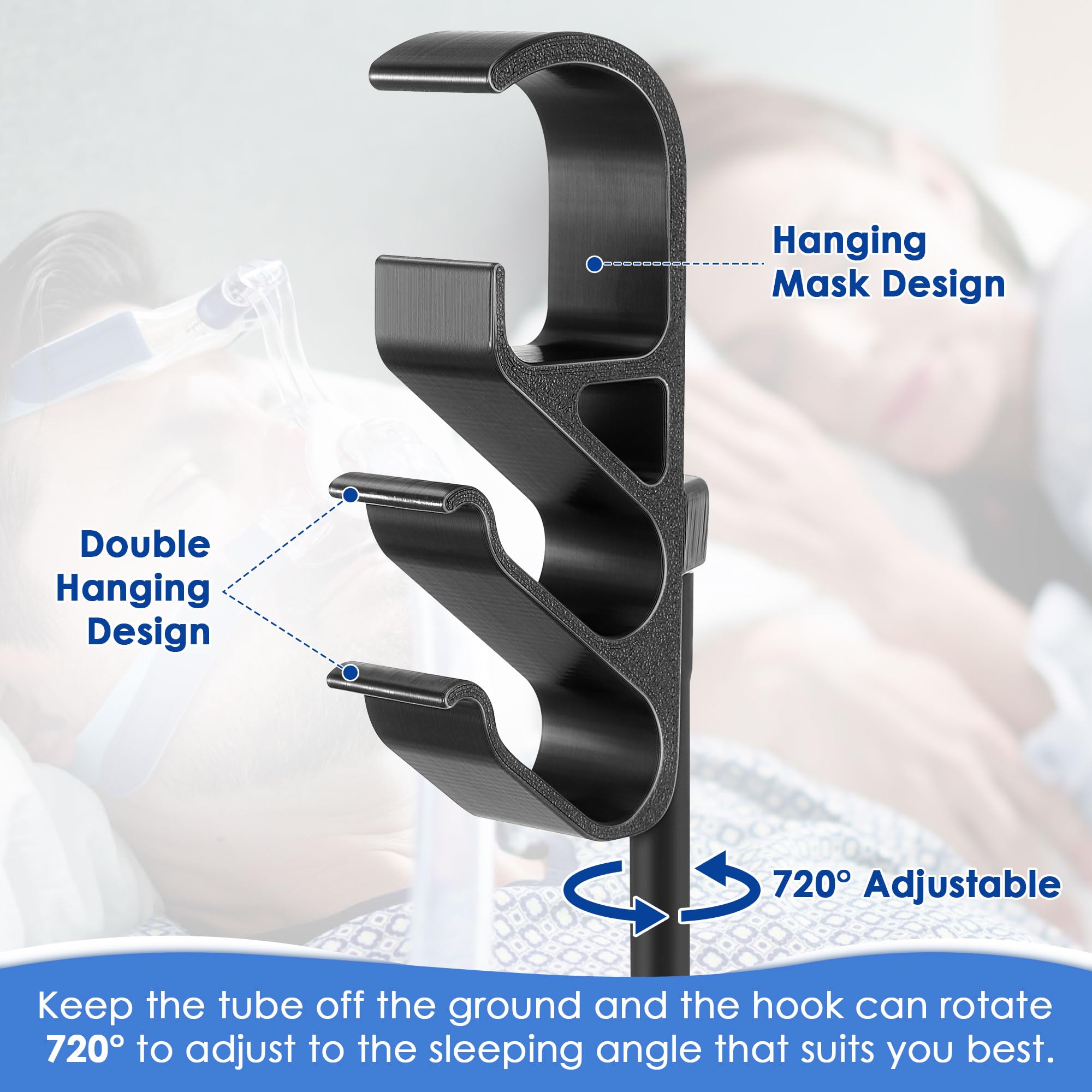 Geiserailie: support masque CPAP pour un rangement securisé du masque
