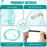 Geiserailie masque d’oxygène adulte avec clip nasal malléable pour ajustement précis