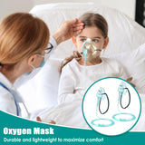 Geiserailie masque oxygène transparent, monitoring visuel facilité.