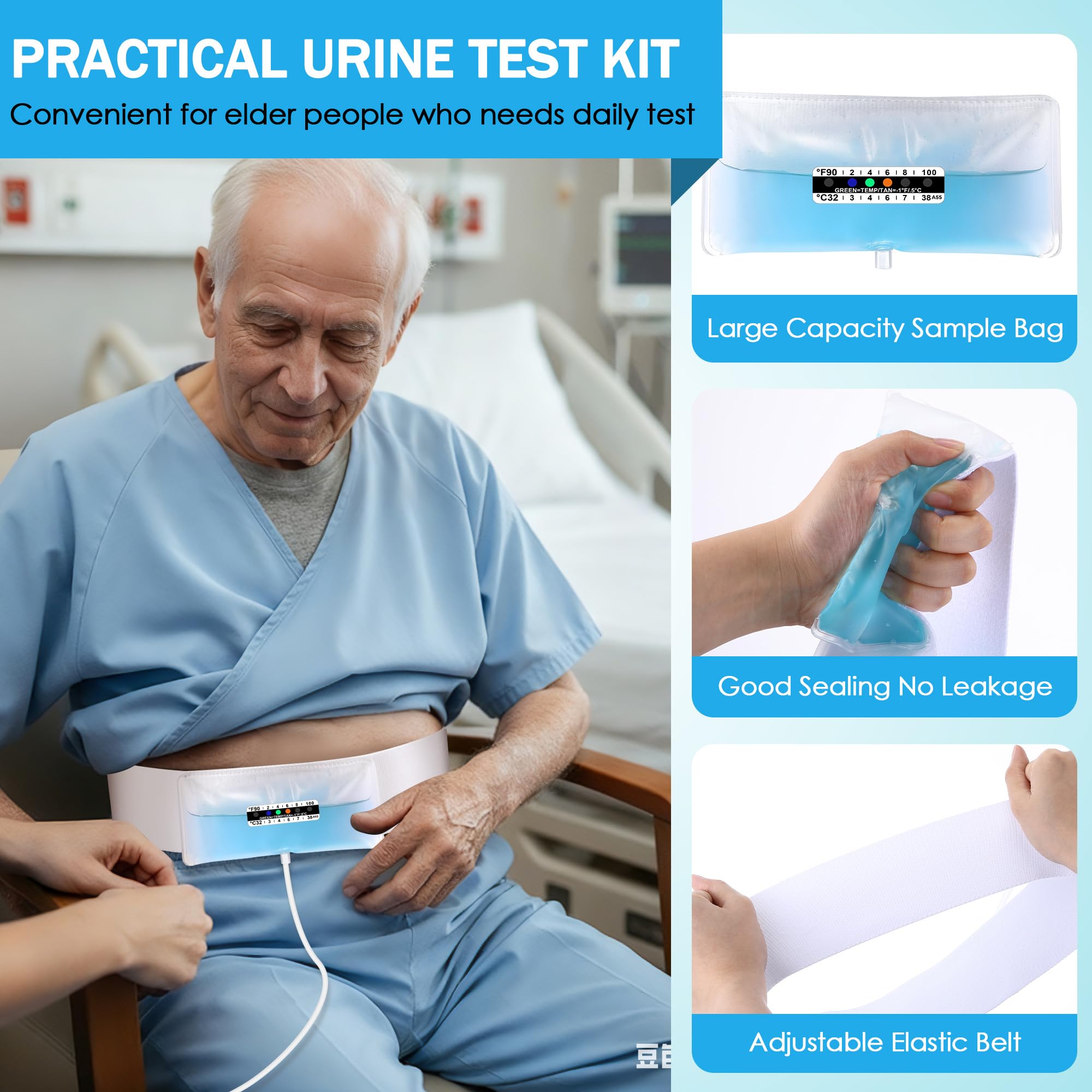 Geiserailie kit urinaire : capuchons-tuyaux simples et sécurisés pour l’échantillonnage.
