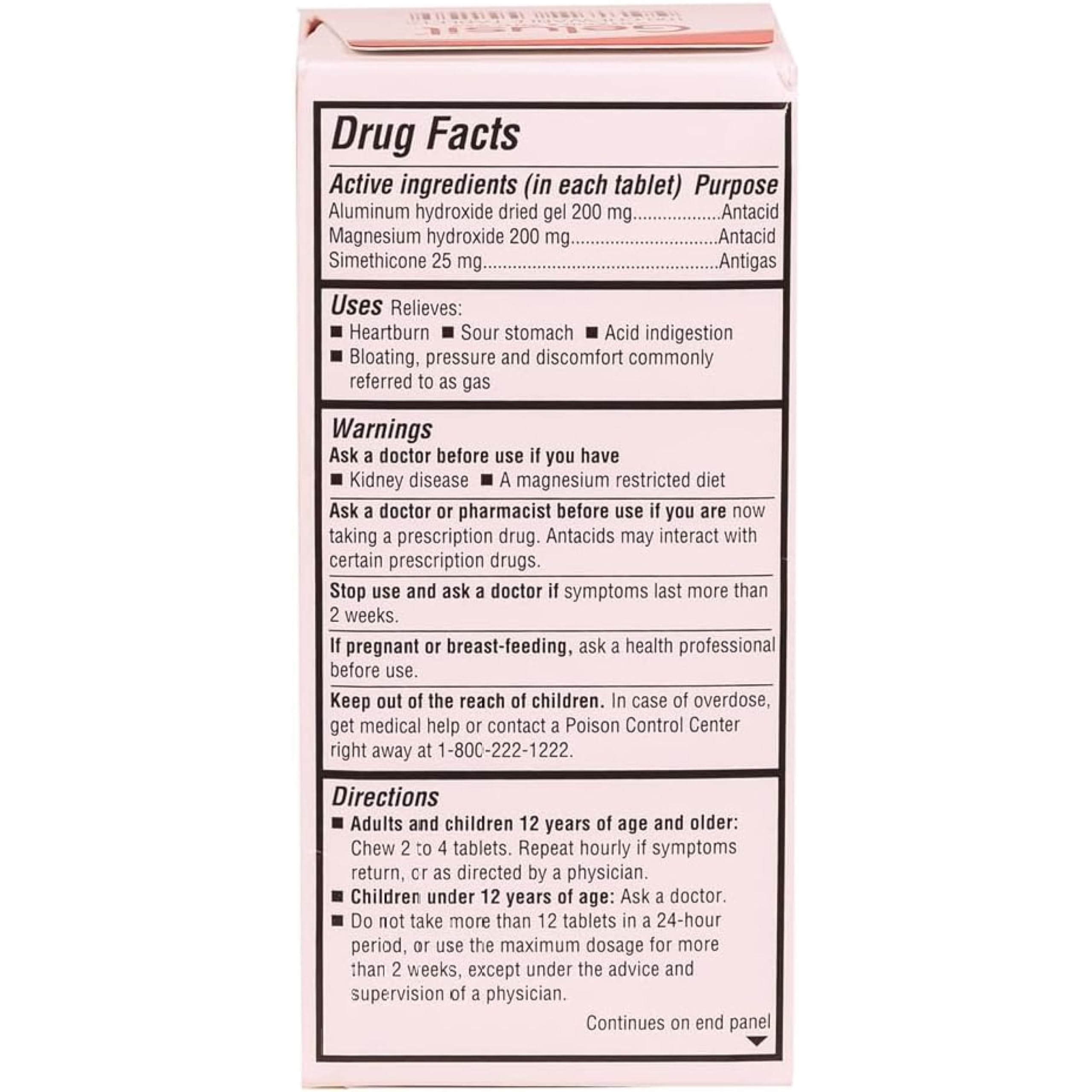 Gelusil, dosage flexible entre les doses selon les besoins.