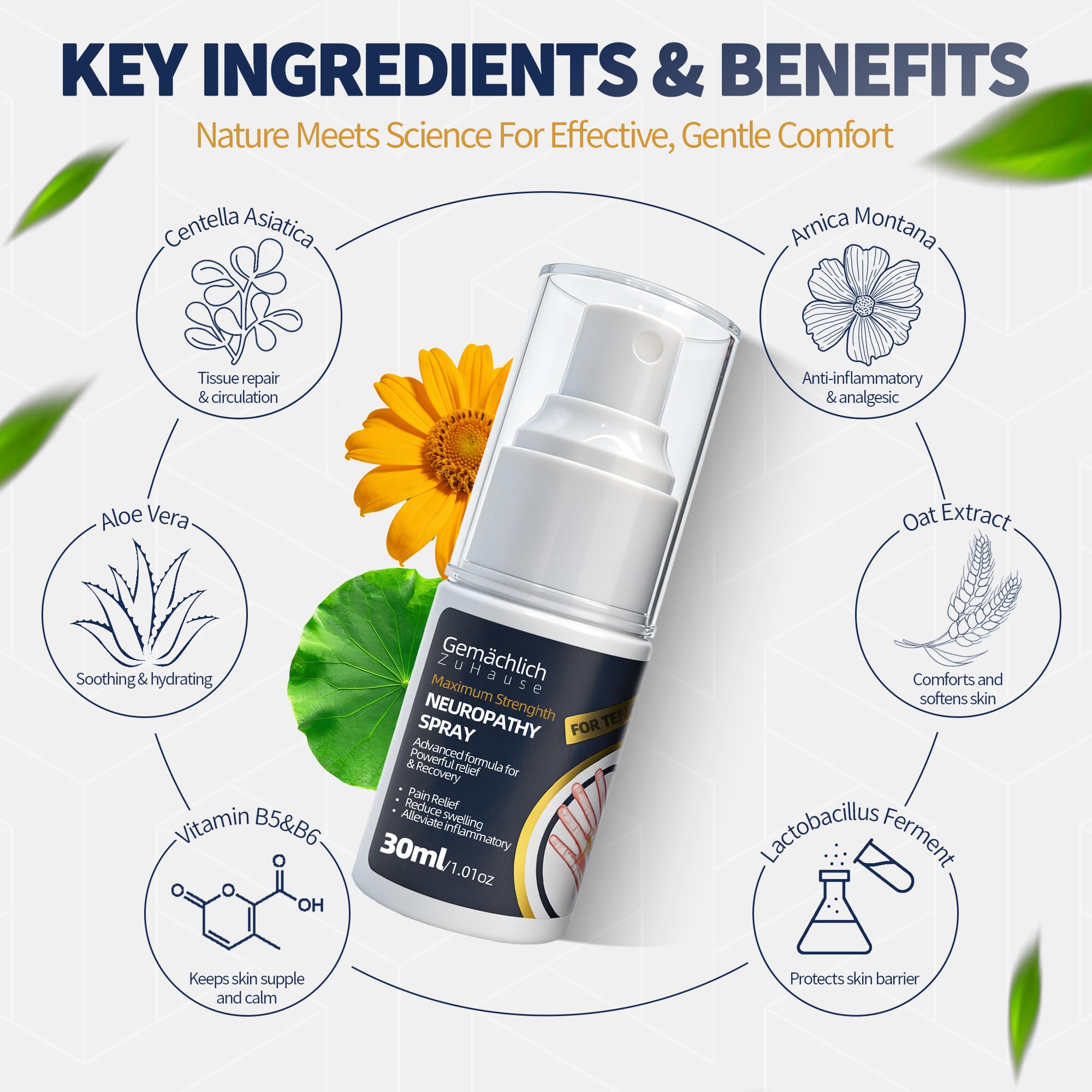 Amélioration potentielle de la mobilité du poignet avec le spray Arnica.