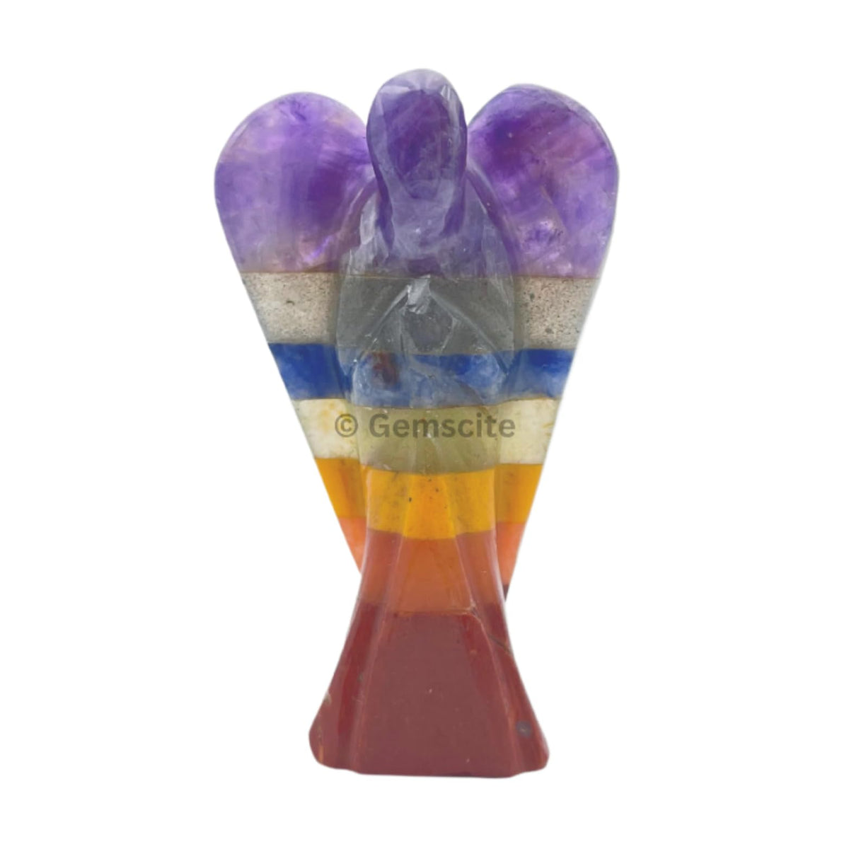 GEMSCITE Ange gardien chakra—détail de la pierre polie et des couleurs apaisantes.