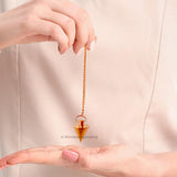 GEMSCITE pendule métal rose doré méditation et divination, outil discret et efficace.