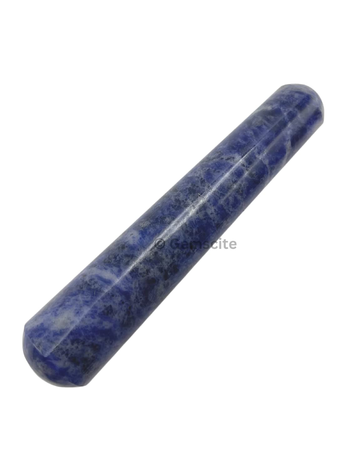 GEMSCITE baton massage sodalite 4 pouces, soutien à la concentration pendant la méditation.